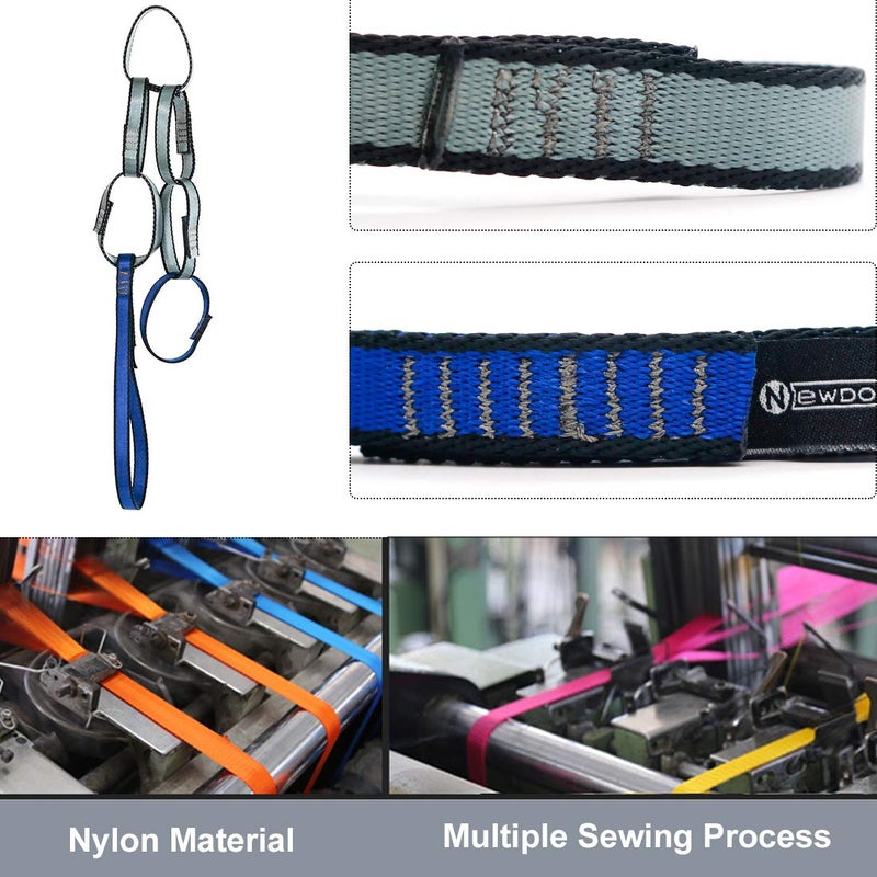 NewDoar Daisy Loop Chain for Climbing,22KN(4950lb) Nylon Webbing Sling 0.7in(17mm) Safe Chain,CE Certified for Outdoor Activities,Personal Anchor Tether System,Aid Climbing(38in/96cm) - Image 5